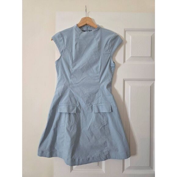 Anthropologie Maeve Cap-Sleeve Mock-Neck Mini Dress XS $148 - Picture 3 of 10